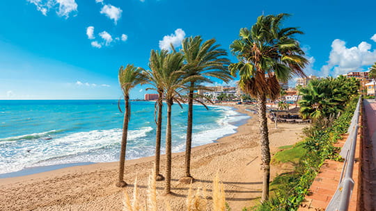 A beach in Malaga, Spain